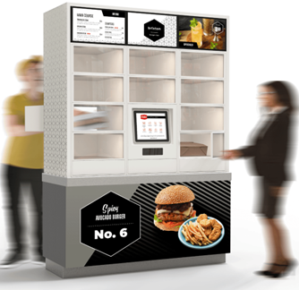 Conceptual image of a food smart locker