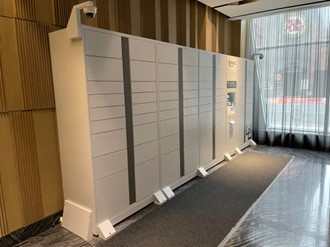 Photo of a ParcelPort residential smart locker